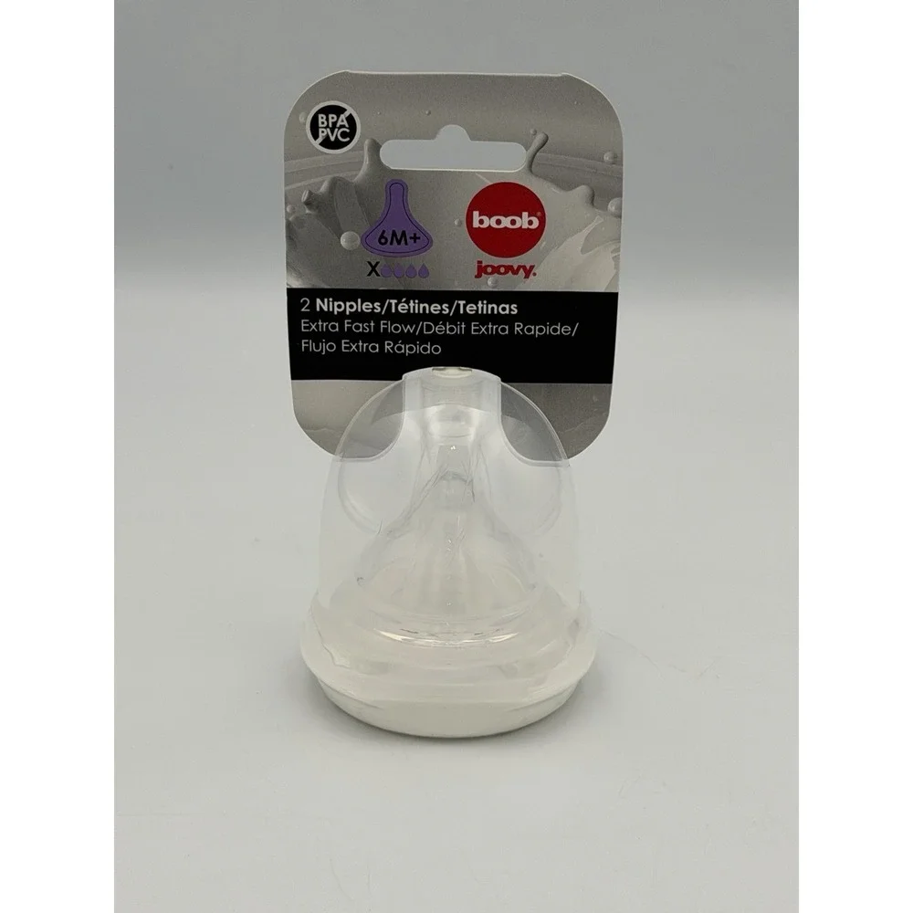 Joovy Boob Bottle Nipples Extra Fast Flow 6M+ Lot of 5 Packs BPA PVC Free
